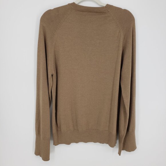 Rumored Tahoe Pullover Jumper Sweater S Womens Relaxed Oversized Fit Teddy Tan - Picture 4 of 10